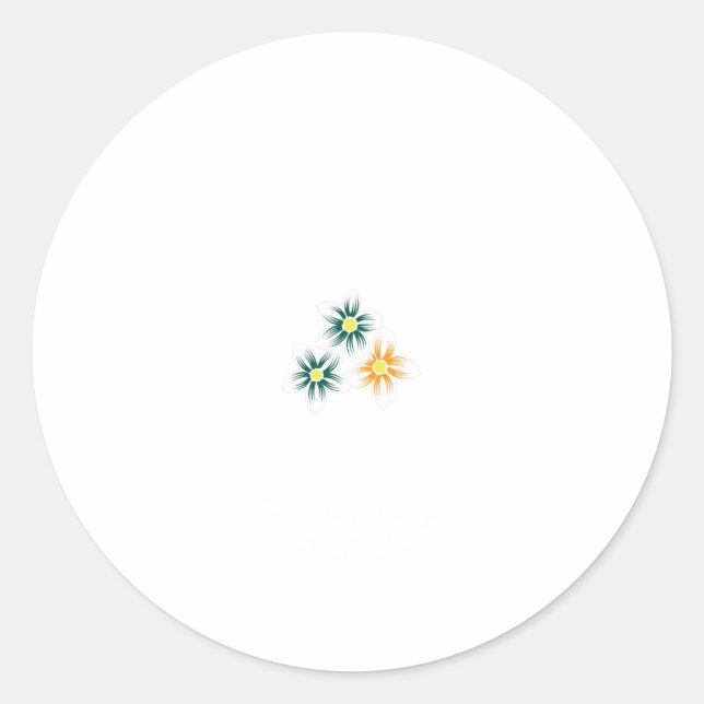 Pegatina Redonda Mejor logotipo de PersonalizadoPegatinas de texto (Anverso)