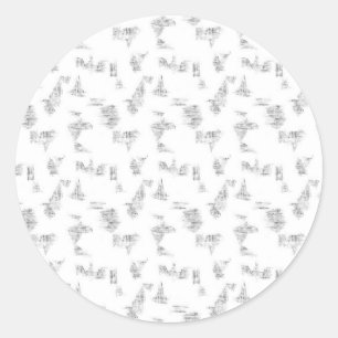 Pegatina Redonda Mejor logotipo de PersonalizadoPegatinas de texto