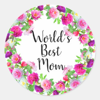 Pegatina Redonda Mejor madre del mundo