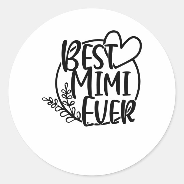 Pegatina Redonda Mejor Mimi Ever (Anverso)