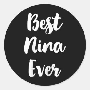 Pegatina Redonda Mejor Nina de la Familia