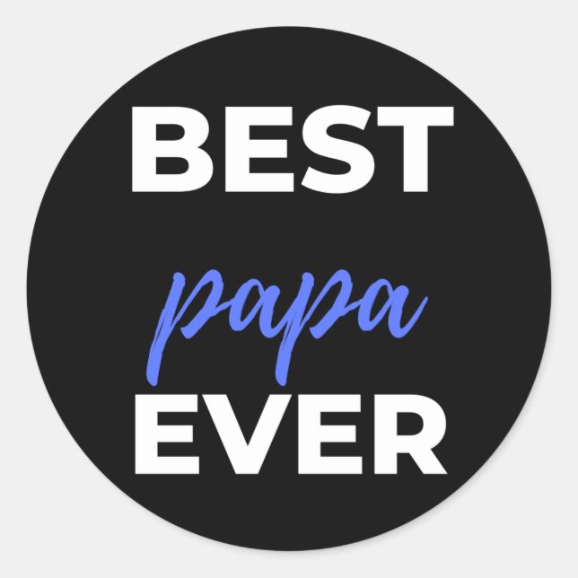 Pegatina Redonda Mejor Papa (Anverso)