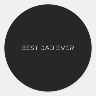 Pegatina Redonda Mejor Papá de la Historia - El Día del Padre Futur
