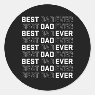 Pegatina Redonda Mejor Papá de la Historia - Hombres del Día del Pa