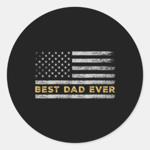 Pegatina Redonda Mejor Papá de siempre - Feliz Día del Padre - Padr