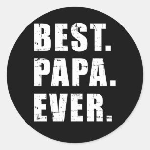 Pegatina Redonda Mejor Papa jamás para el abuelo