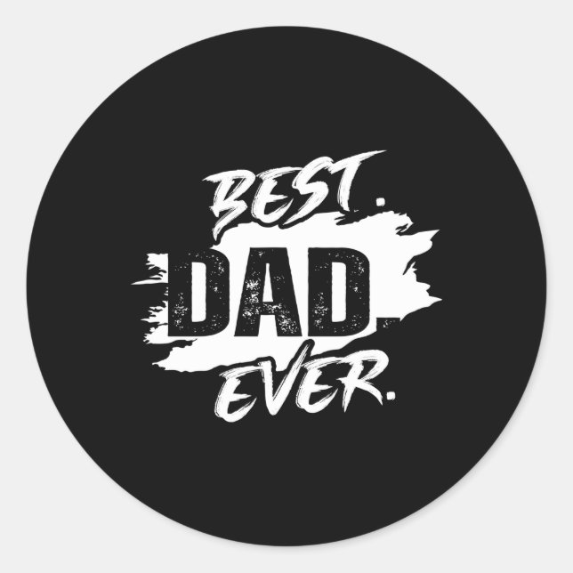 Pegatina Redonda Mejor Papá Nunca (Anverso)