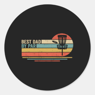 Pegatina Redonda Mejor Papá Por Par Disk Golf Dad Disk Golf