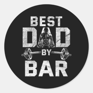 Pegatina Redonda Mejor Papá Por R Para Padres De Entrenamiento De G
