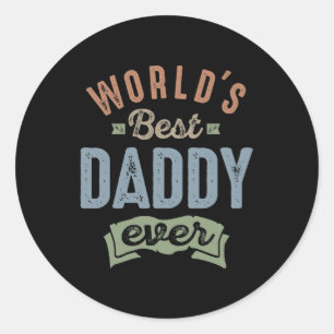 Pegatina Redonda Mejor Papi del Mundo