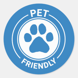 Pegatina Redonda Mejor Paw Dibujada Amigable Mascota Occidental - A