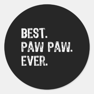 Pegatina Redonda Mejor Paw-Paw de la Familia Pawpaw-Paw