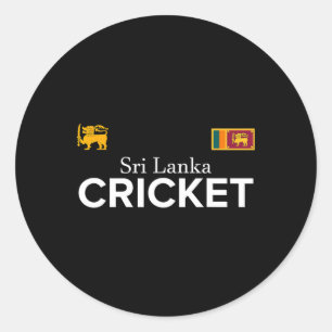 Pegatina Redonda Mejor regalo de Cricket Sri Lanka para niños o niñ