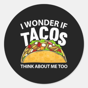 Pegatina Redonda Mejor Taco De Arte Para Hombres Cinco De Mayo Mexi