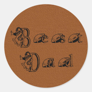 Pegatina Redonda Mejor texto de fútbol de papá