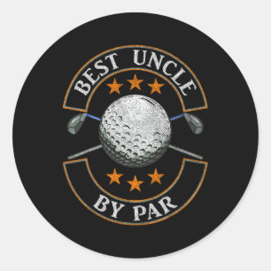 Pegatina Redonda Mejor Tío De Par Golf Lover Padres Deportivos Día 