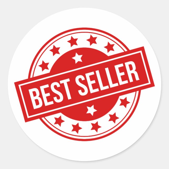 Pegatina Redonda Mejor vendedor (Anverso)