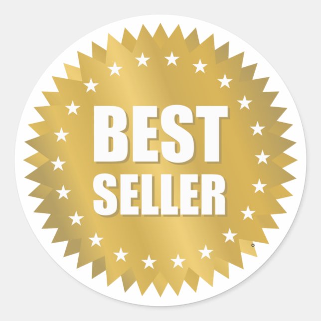 Pegatina Redonda Mejor vendedor (Anverso)