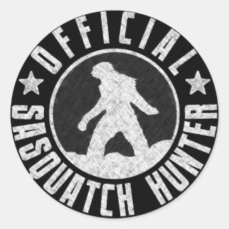 Pegatina Redonda Mejor Versión - Diseño de Sasquatch Hunter OFICIAL