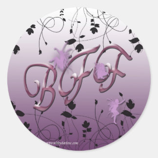 Pegatina Redonda Mejores amigos para siempre