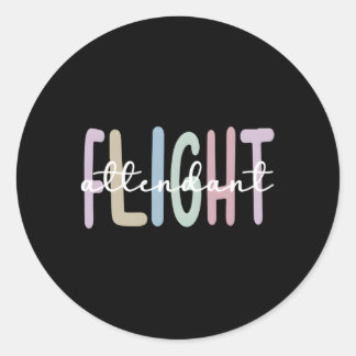 Pegatina Redonda Mejores azafatas de agradecimiento para el operado