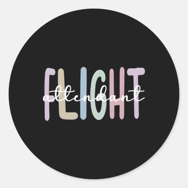 Pegatina Redonda Mejores azafatas de agradecimiento para el operado (Anverso)