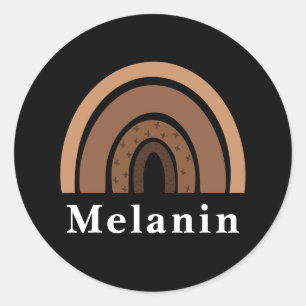 Pegatina Redonda Melanin, el mes de la historia negra afroamericana