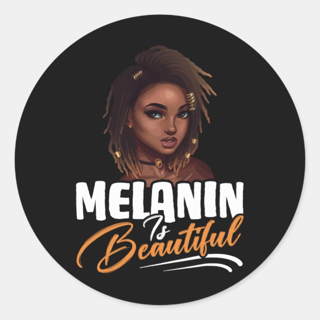 Pegatina Redonda Melanin es B (Anverso)