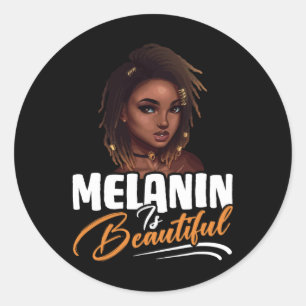 Pegatina Redonda Melanin es B