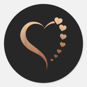 Pegatina Redonda Melanin Heart Black History Mono Orgulloso Black A