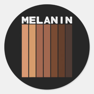 Pegatina Redonda Melanin Junetdecimo Afro Hombres Negro Hombres Neg