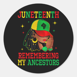 Pegatina Redonda Melanin Queen Junetdecin
