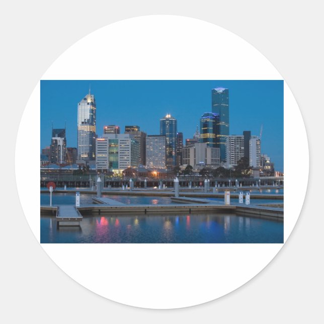 PEGATINA REDONDA MELBOURNE (Anverso)