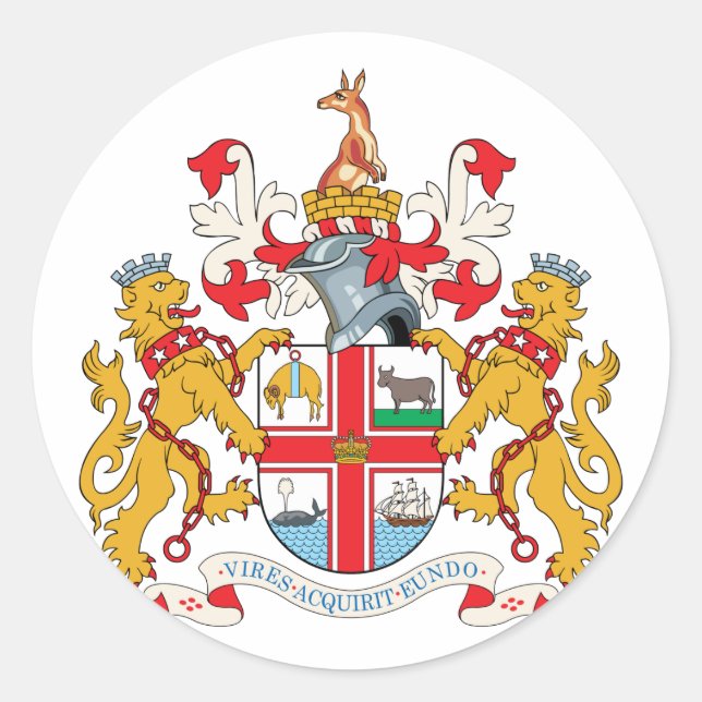 Pegatina Redonda melbourne, Australia (Anverso)