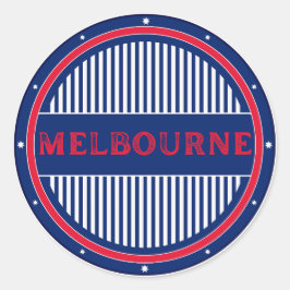 Pegatina Redonda Melbourne City Pride Emblem – Australian Identity