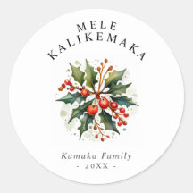 Mele Kalikemaka Personalizado de vacaciones Textos