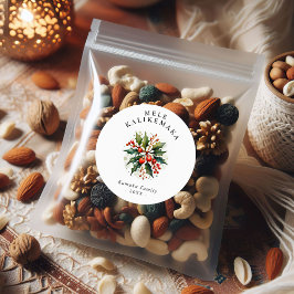 Pegatina Redonda Mele Kalikemaka Personalizado de vacaciones Textos