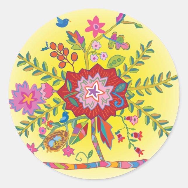 Pegatina Redonda Melinda (Anverso)