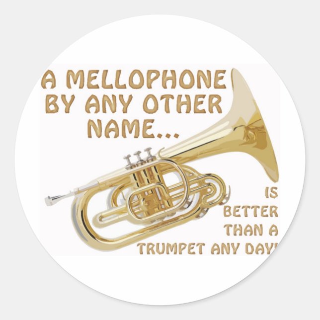 Pegatina Redonda Mellophone Por Cualquier Otro Nombre (Anverso)