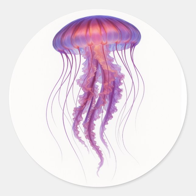 Pegatina Redonda Melocotonería morada (Anverso)
