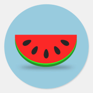 Pegatina Redonda Melon Segment