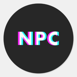 Pegatina Redonda Meme - Carácter no jugador 2