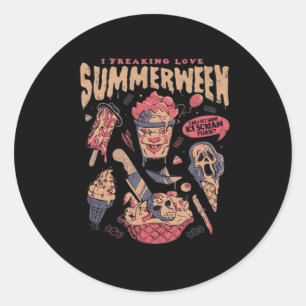 Pegatina Redonda Meme clásico de Summerween
