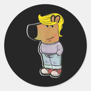 Pegatina Redonda Meme de Chill Trump Meme