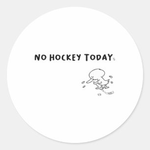 Pegatina Redonda Meme de ganso divertido No hay hockey hoy Regalo p