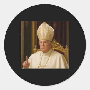 Pegatina Redonda Meme Gear de Trump La República Vaticana Católica