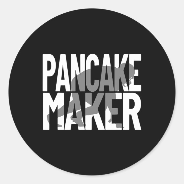 Pegatina Redonda Meme Lineman Pancake Maker (Anverso)