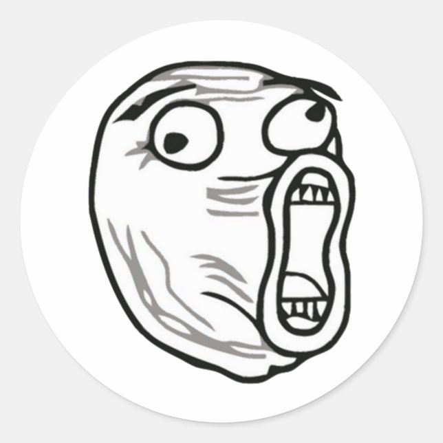 PEGATINA REDONDA MEME LOL (Anverso)