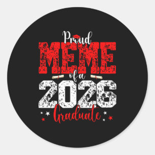 Pegatina Redonda Meme Senior Orgulloso Clase Meme