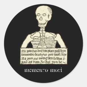 Pegatina Redonda Memento Mori